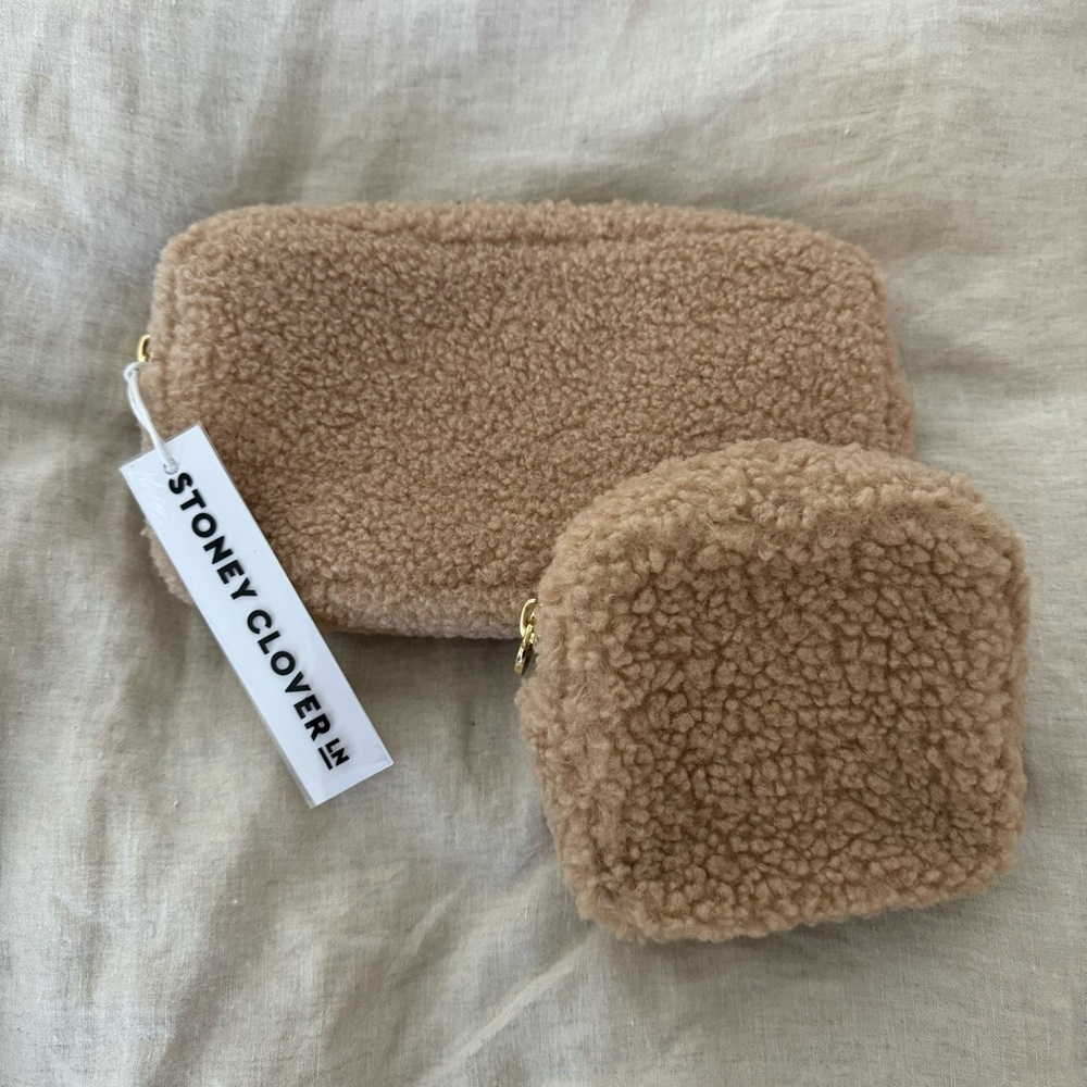 SCL cozy small + mini pouch set 🤎